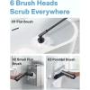 HOTO 3 Pcs Replacement Brush Heads for Cordless Spin Scrubber, Suitable for HOTO Electric Scrubber Only, Power Cleaning Brushes for Bathroom Floor Tile