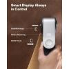 HOTO EdgeFlow Cordless Electric Scissors, Titanium Blade & LED Display, Rechargeable Cardboard Box Cutter, Self-Sharpening & Tool-Free Easy-Swap, Safety Lock, for Cardboard, Carpet, Leather, Crafting
