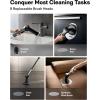HOTO Flexi™ Cordless Electric Spin Scrubber, Adjustable Angle, Extendable Handle, Smart Display, IPX7 Waterproof, Powerful Cleaning Scrubber with 8 Replaceable Brush Heads, for Bathroom, Tile, Bathtub