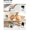 HOTO Handheld Short-Handle Electric Spin Scrubber, IPX7 Waterproof Cordless Scrubber Brush, Bathroom Cleaning Brush, Max 22 in-lb, with 9 Brush Heads for Bathroom, Shower, Kitchen, Sink, Tile