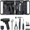 HOTO 25PCS Household Tool Kit with 16V Brushless Drill, Smart Display, 50 N·m Torque, 32 Torque Settings, USB-C Charging, LED Light, Includes Hammer, Wrench, Pliers, 8 x Drill Bits, 10 x Bits