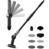 HOTO Flexi™ Cordless Electric Spin Scrubber, Adjustable Angle, Extendable Handle, Smart Display, IPX7 Waterproof, Powerful Cleaning Scrubber with 8 Replaceable Brush Heads, for Bathroom, Tile, Bathtub