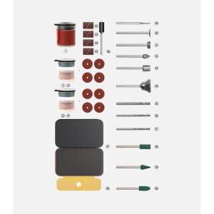 HOTO Rotary Tool Accessories Kit, 60 Pcs Accessories, Sanding, Grinding, Cutting, Drilling, Sharpening, Carving, Engraving