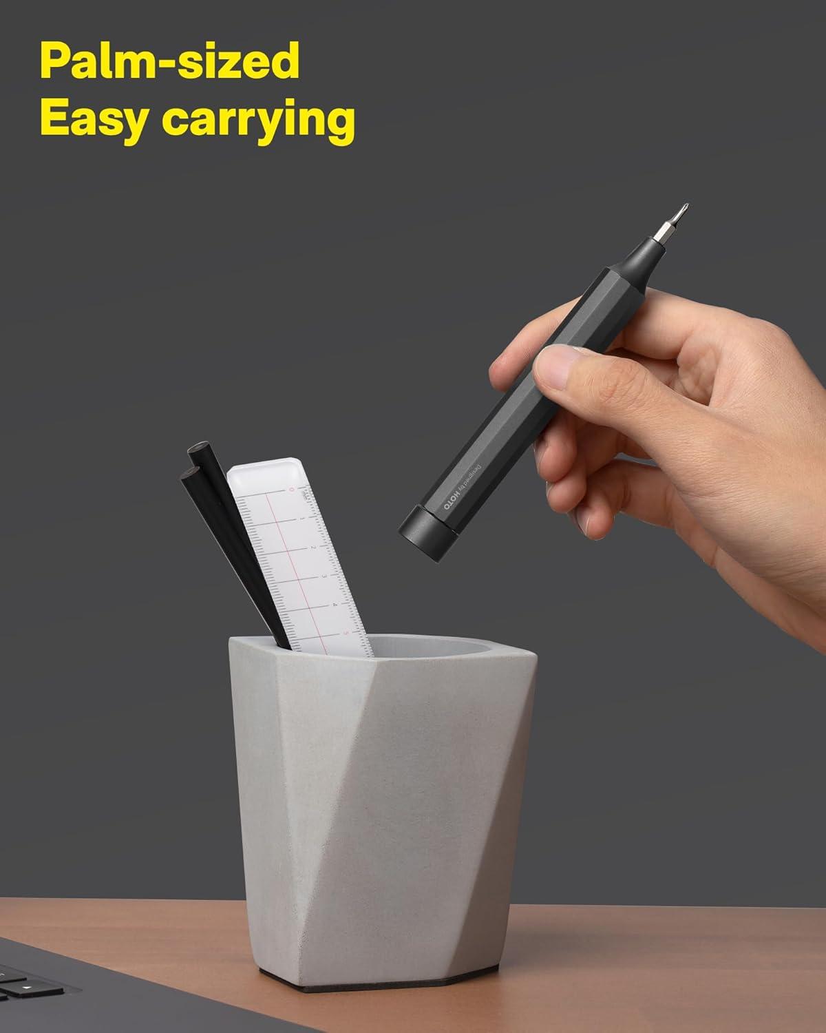 imageHOTO 24 in 1 Multi Bit Mini Screwdriver Set Magnetic Manual Precision Screwdriver Set EDC Pen Screwdriver for Eyeglasses Electronics Watches Phones Laptops Cameras Dark TurquoiseSlate Grey