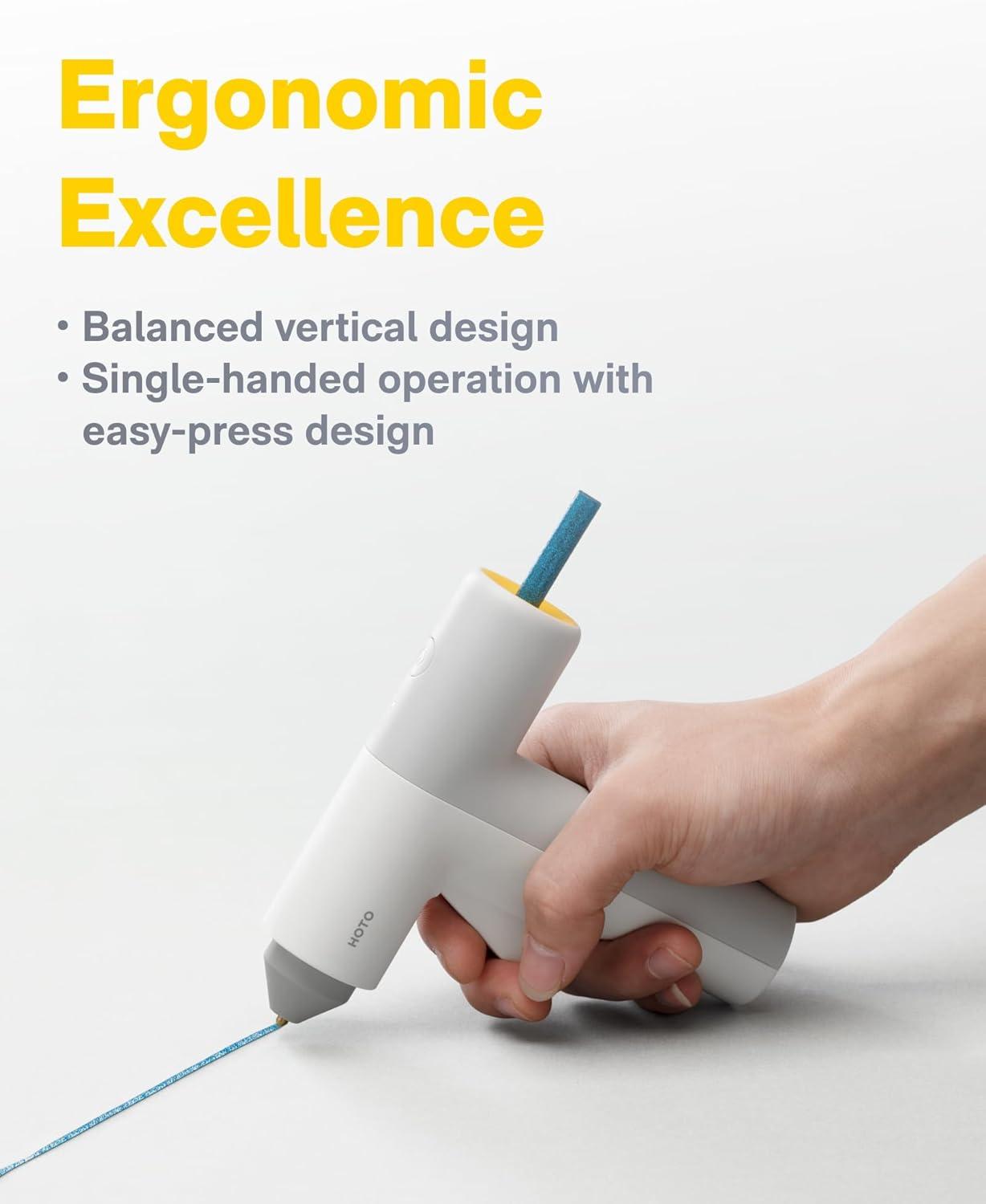 imageHOTO Cordless Hot Glue Gun Minimalist Style 30s Heating Fast Smart Poweroff Compact Size Intelligent Temperature Control USBC Rechargeable10 Glue Sticks for Crafts DIY Arts Home RepairsManual Hot Glue Gun