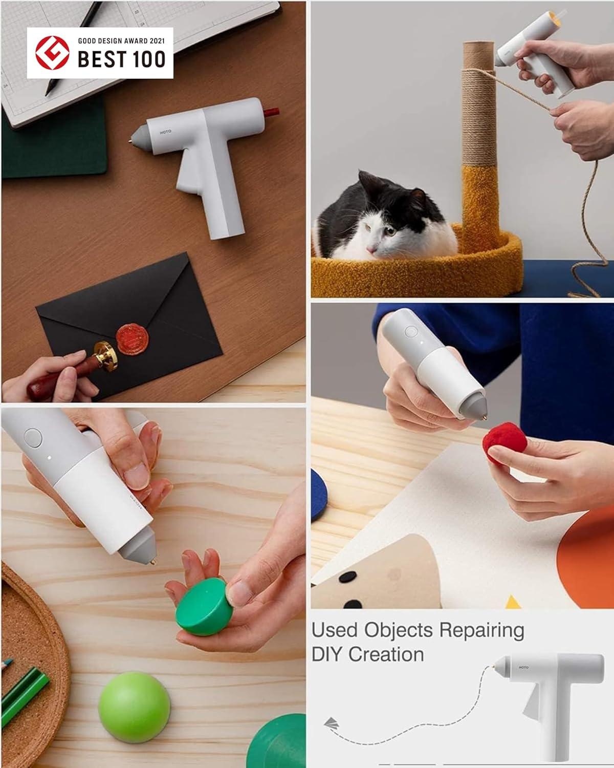 imageHOTO Cordless Hot Glue Gun Minimalist Style 30s Heating Fast Smart Poweroff Compact Size Intelligent Temperature Control USBC Rechargeable10 Glue Sticks for Crafts DIY Arts Home RepairsManual Hot Glue Gun