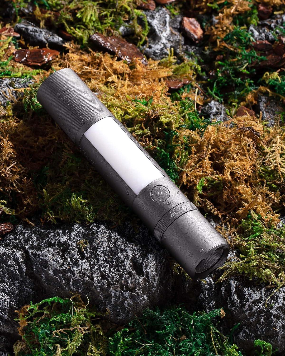 imageHOTO Emergency Flashlight Rechargeable Magnetic LED Flashlight High Lumens with Window Glass Breaker Seatbelt Cutter Zoomable Car Work Flash Light for Car Repair Camping Emergency