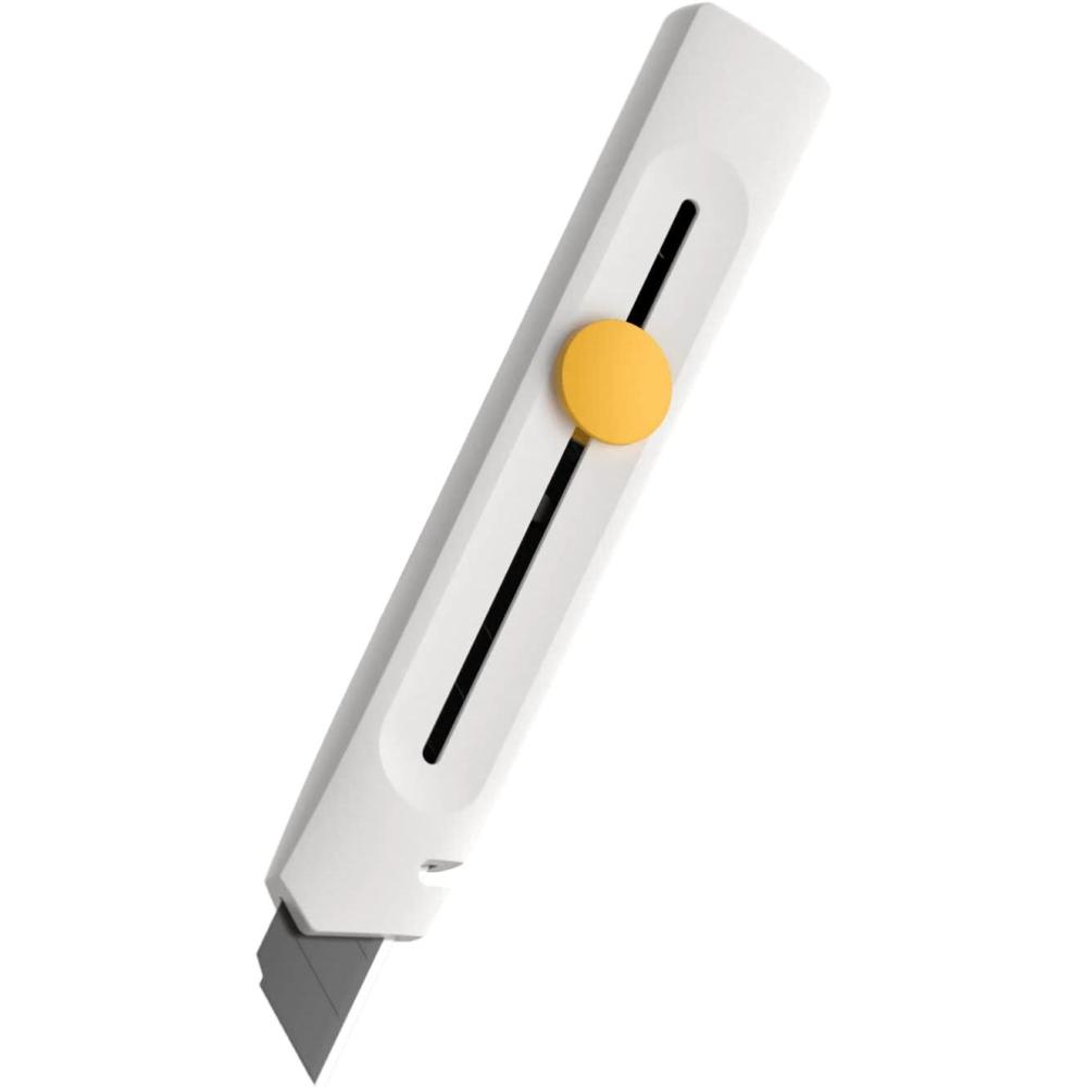 imageHOTO Box Cutter Utility Knife SK5 Retractable Box Cutter AllCovered Design Blackened Antirust 8section Blade Metal Guide Smooth and Durable Sharp and Secure Premium Cutter for Home and Office