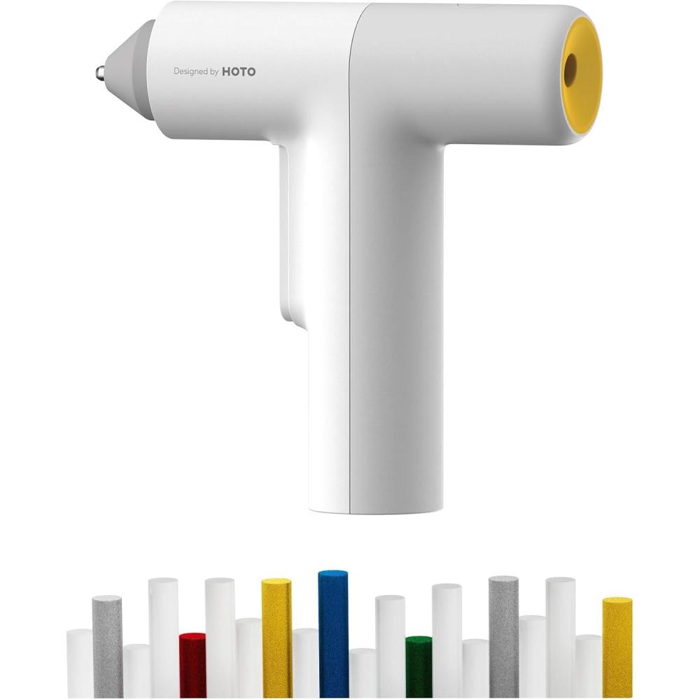 imageHOTO Cordless Hot Glue Gun Minimalist Style 30s Heating Fast Smart Poweroff Compact Size Intelligent Temperature Control USBC Rechargeable10 Glue Sticks for Crafts DIY Arts Home RepairsEasyflow hot glue gun