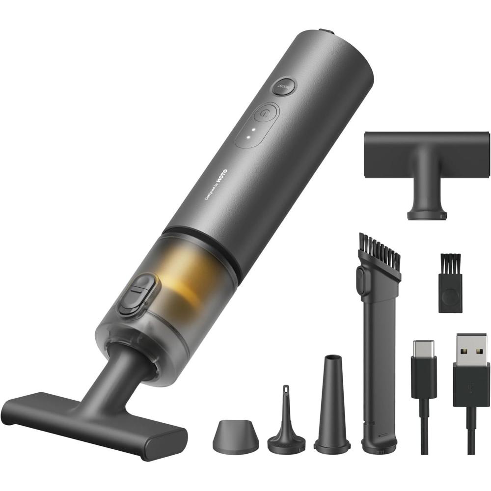 imageHOTO Handheld Car Vacuum Cleaner Cordless 4in1 Portable Mini Vacuum with 20000Pa Strong Suction Electric Compressed Air Duster Blower for Car Desk Computer Keyboard Home Office Cleaning