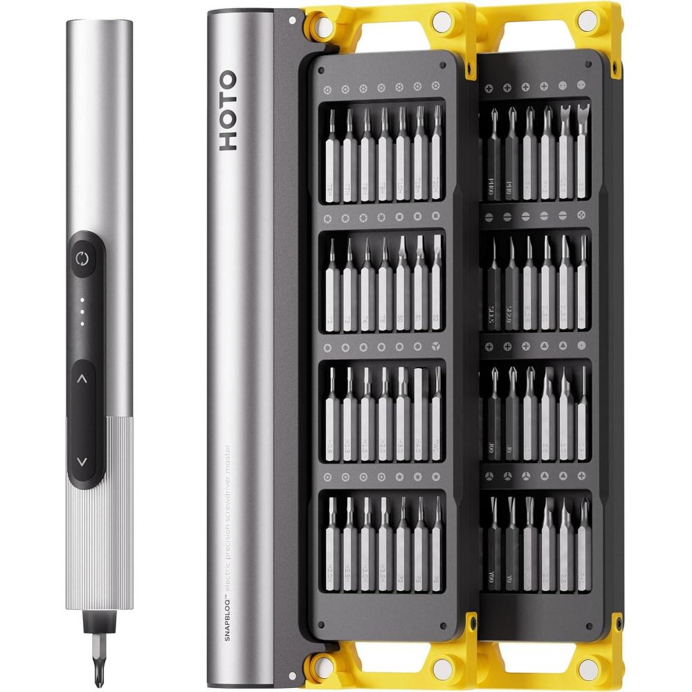 imageHOTO SNAPBLOQ SA01 37V Mini Electric Screwdriver with 56 Bits ampamp 3 Torque Settings Precision Mini Screwdriver 250RPM Brighter LED Light Repair Tool Kit for Electronics Phone Laptop DIY