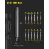 HOTO 24 in 1 Multi Bit Mini Screwdriver Set Magnetic, Manual Precision Screwdriver Set, EDC Pen Screwdriver for Eyeglasses, Electronics, Watches, Phones, Laptops, Cameras, Dark Turquoise(Slate Grey)
