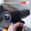 HOTO Cordless Brushless Drill 12V, LED Display Screen, 30 Precision Gears, 2 Working Modes, 2000mAh Battery, 266 In-lbs (30N·m) Torque, 3/8 Inch Keyless Chuck, 1400RPM, 10 x Bits, 8 x Drill Bits
