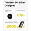 HOTO Cordless Brushless Drill Tool Set, Variable Speed, Hidden Buckle, Unique LED Screen, Intelligent Digital Display, Exquisite & Practical, High-end Drill Kit for Home/Daily Use
