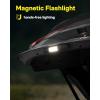 HOTO Emergency Flashlight Rechargeable, Magnetic LED Flashlight High Lumens with Window Glass Breaker Seatbelt Cutter, Zoomable Car Work Flash Light for Car Repair, Camping, Emergency