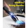 HOTO Handheld Vacuum Cleaner Cordless, Desk Vacuum Cleaner Compressed Electric Air Duster 15000Pa Suction, 4-in-1 Portable Vortex Vacuum Dust Buster Air Blower for Computer, Keyboard