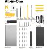 HOTO Precision Screwdriver Set, 110° Upright Workpad, Mini Electric Screwdriver with Charging Dock, 0.05/0.2 N·m Torque, LED Light, 26 Bits and 10 Repair Tools for Electronics, Phones, Laptops
