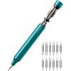 HOTO 24 in 1 Multi Bit Mini Screwdriver Set Magnetic, Manual Precision Screwdriver Set, EDC Pen Screwdriver for Eyeglasses, Electronics, Watches, Phones, Laptops, Cameras, Dark Turquoise(Dark Turquoise)