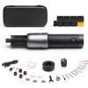 HOTO 4V Cordless Rotary Tool Kit, Powerful Engraving Pen, 25000RPM, 5 Variable Speed, 35 Accessories, LED Light, USB-C Rechargeable, for Sanding, Polishing, Drilling, Carving, Cutting DIY Crafts
