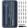HOTO Electric Screwdriver Kit, Upgraded 1/4” Hex 25 Bits, Magnetic Lid, Rechargeable Cordless Screwdriver, 3 Torque Settings, 1500mAh Battery, LED Light, Ideal for Assembling Furniture, Home Repair