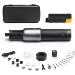 HOTO 4V Cordless Rotary Tool Kit, Powerful Engraving Pen, 25000RPM, 5 Variable Speed, 35 Accessories, LED Light, USB-C Rechargeable, for Sanding, Polishing, Drilling, Carving, Cutting DIY Crafts