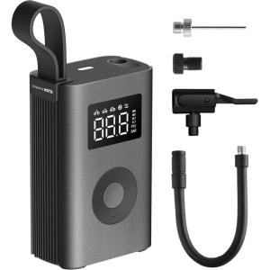 HOTO Air Pump ADV, Tire Inflator Portable Air Compressor with Digital Pressure Gauge 150PSI, Electric Tire Pump with 2*2000 mAh Battery, LED Light & Auto Shut-Off, Fits for Car, Motorcycle, Bike, Ball