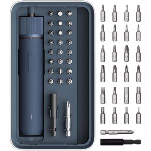 HOTO Electric Screwdriver Kit, Upgraded 1/4” Hex 25 Bits, Magnetic Lid, Rechargeable Cordless Screwdriver, 3 Torque Settings, 1500mAh Battery, LED Light, Ideal for Assembling Furniture, Home Repair