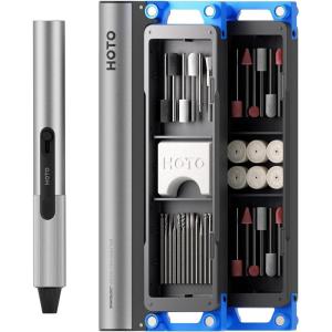 HOTO SNAPBLOQ™ R-A04 Mini Cordless Rotary Tool Kit, Powerful Engraving Pen, 22000 RPM Variable Speed, 38 Accessories, Ideal for 3D Printer Sanding, Polishing, Drilling, Carving, DIY Crafts