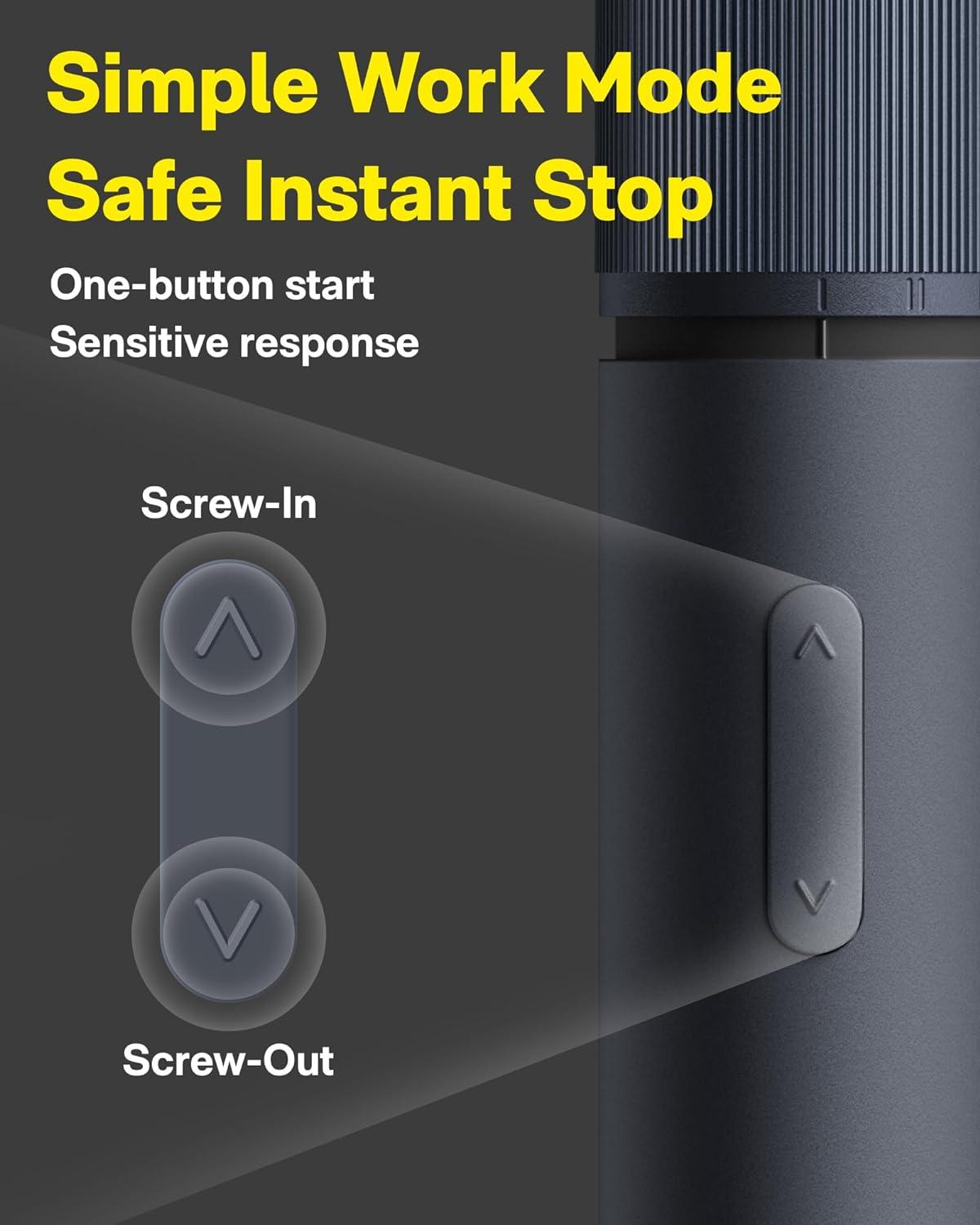 image:imageHOTO Electric Screwdriver Rechargeable2520 Extra Bits Enhanced Set36V Cordless Screwdriver Set3 Torque Settings1500mAh BatteryLED Light for FurnitureElectric AppliancesNo Charging Cable