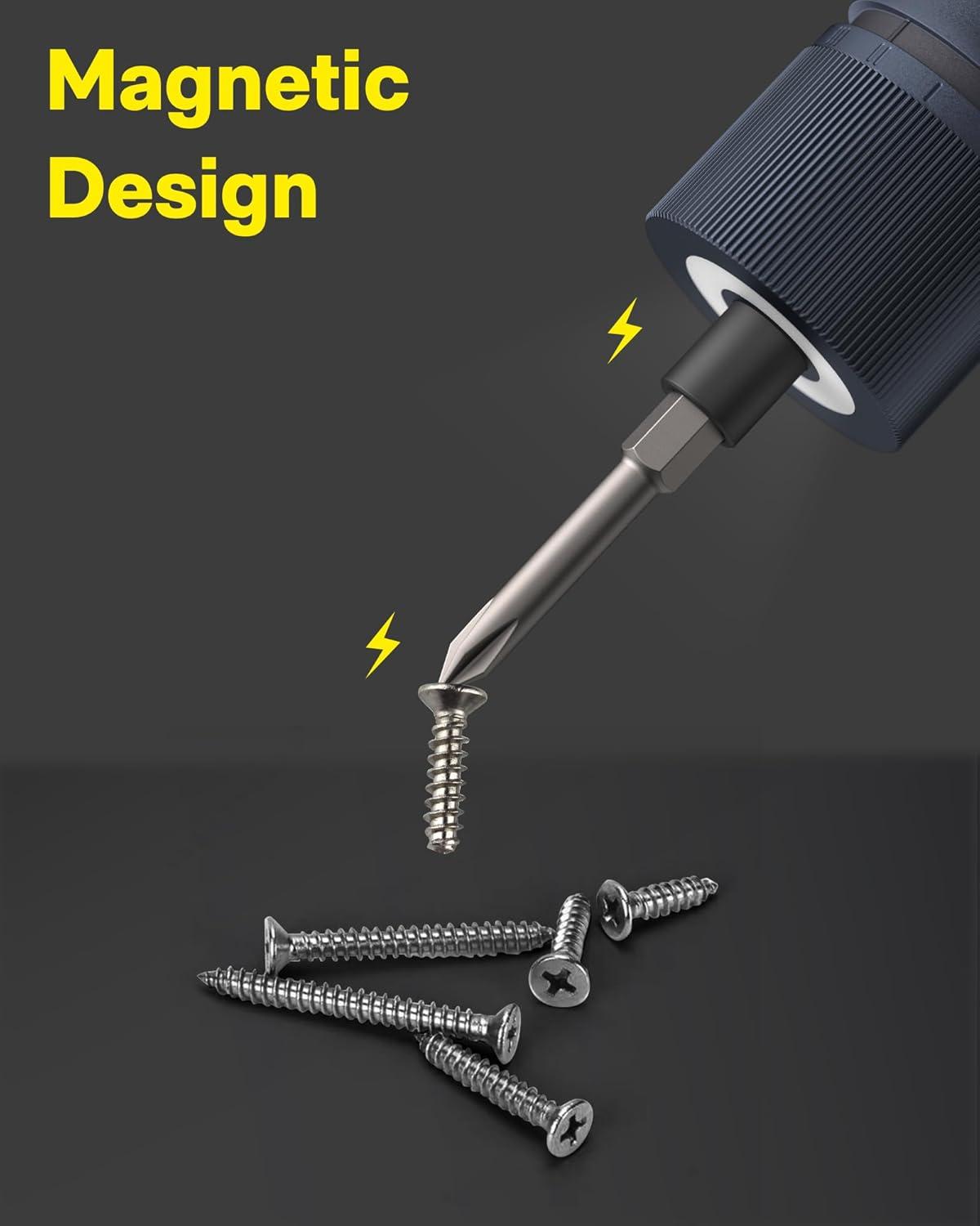 image:imageHOTO Electric Screwdriver Rechargeable2520 Extra Bits Enhanced Set36V Cordless Screwdriver Set3 Torque Settings1500mAh BatteryLED Light for FurnitureElectric AppliancesNo Charging Cable